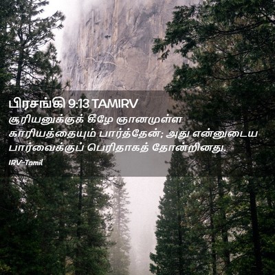 Picture 02 - பிரசங்கி 9:13 TAMIRV - சூரியனுக்குக் - Bible Verse Picture