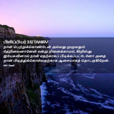 Picture 02 - பிலிப்பியர் 3:12 TAMIRV - நான் - Bible Verse Picture