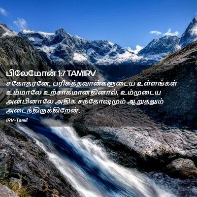 Picture 02 - பிலேமோன் 1:7 TAMIRV - சகோதரனே, - Bible Verse Picture