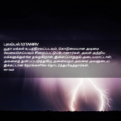 Picture 02 - புலம்பல் 1:3 TAMIRV - யூதா மக்கள் - Bible Verse Picture