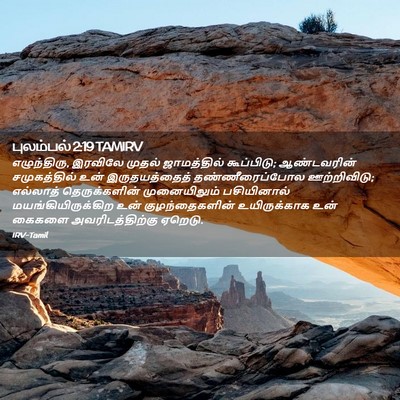Picture 02 - புலம்பல் 2:19 TAMIRV - எழுந்திரு, இரவிலே - Bible Verse Picture