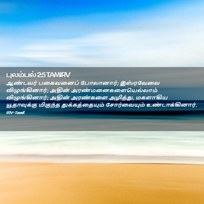 Picture 02 - புலம்பல் 2:5 TAMIRV - ஆண்டவர் பகைவனைப் - Bible Verse Picture