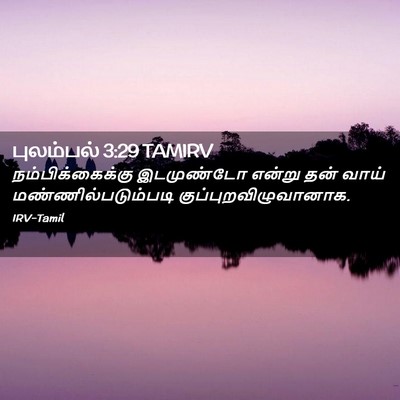 Picture 02 - புலம்பல் 3:29 TAMIRV - நம்பிக்கைக்கு - Bible Verse Picture