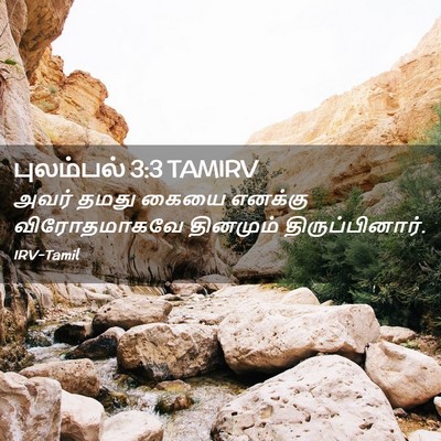 Picture 02 - புலம்பல் 3:3 TAMIRV - அவர் தமது கையை - Bible Verse Picture