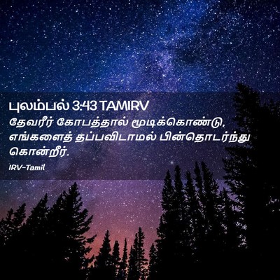 Picture 02 - புலம்பல் 3:43 TAMIRV - தேவரீர் கோபத்தால் - Bible Verse Picture