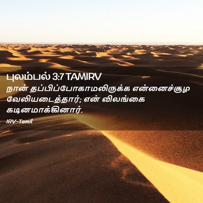 Picture 02 - புலம்பல் 3:7 TAMIRV - நான் - Bible Verse Picture