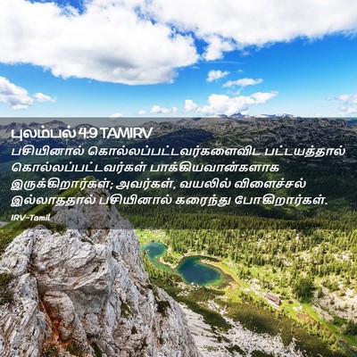 Picture 02 - புலம்பல் 4:9 TAMIRV - பசியினால் - Bible Verse Picture