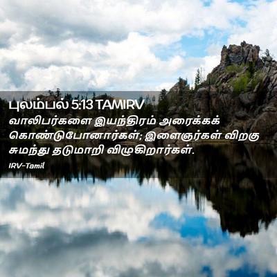 Picture 02 - புலம்பல் 5:13 TAMIRV - வாலிபர்களை - Bible Verse Picture