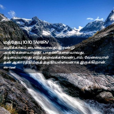 Picture 02 - மத்தேயு 10:10 TAMIRV - வழிக்காகப் - Bible Verse Picture