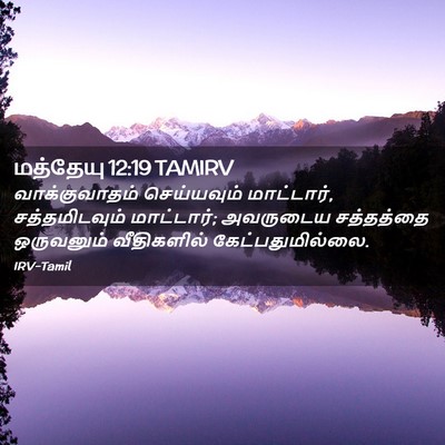 Picture 02 - மத்தேயு 12:19 TAMIRV - வாக்குவாதம் - Bible Verse Picture