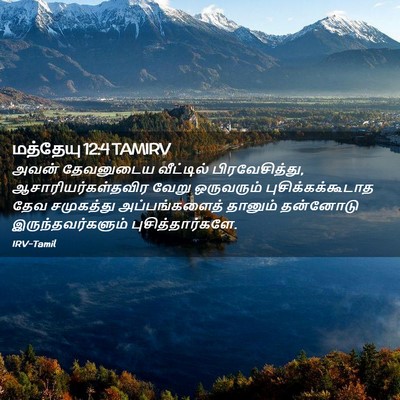Picture 02 - மத்தேயு 12:4 TAMIRV - அவன் தேவனுடைய - Bible Verse Picture