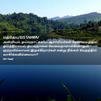 Picture 02 - மத்தேயு 12:5 TAMIRV - அன்றியும், - Bible Verse Picture