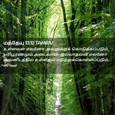 Picture 02 - மத்தேயு 13:12 TAMIRV - உள்ளவன் எவனோ - Bible Verse Picture