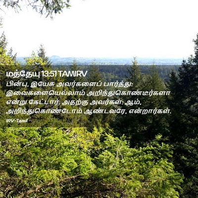 Picture 02 - மத்தேயு 13:51 TAMIRV - பின்பு, இயேசு - Bible Verse Picture