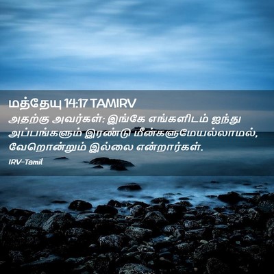 Picture 02 - மத்தேயு 14:17 TAMIRV - அதற்கு அவர்கள்: - Bible Verse Picture