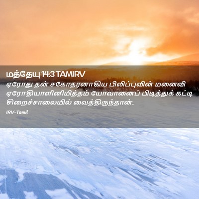 Picture 02 - மத்தேயு 14:3 TAMIRV - ஏரோது தன் - Bible Verse Picture
