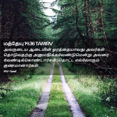Picture 02 - மத்தேயு 14:36 TAMIRV - அவருடைய ஆடையின் - Bible Verse Picture