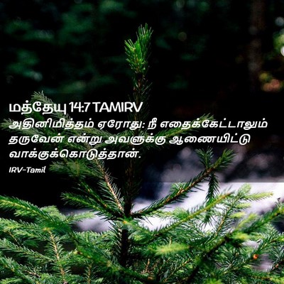 Picture 02 - மத்தேயு 14:7 TAMIRV - அதினிமித்தம் - Bible Verse Picture