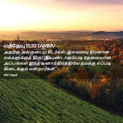 Picture 02 - மத்தேயு 15:33 TAMIRV - அதற்கு அவருடைய - Bible Verse Picture