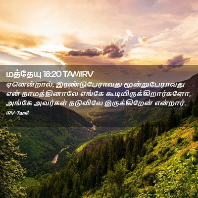 Picture 02 - மத்தேயு 18:20 TAMIRV - ஏனென்றால், - Bible Verse Picture