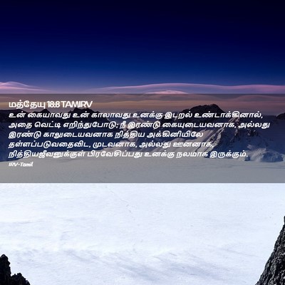 Picture 02 - மத்தேயு 18:8 TAMIRV - உன் கையாவது உன் - Bible Verse Picture
