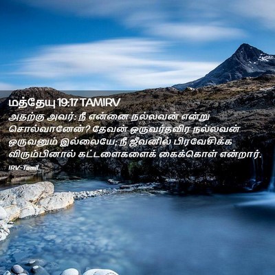 Picture 02 - மத்தேயு 19:17 TAMIRV - அதற்கு அவர்: நீ - Bible Verse Picture