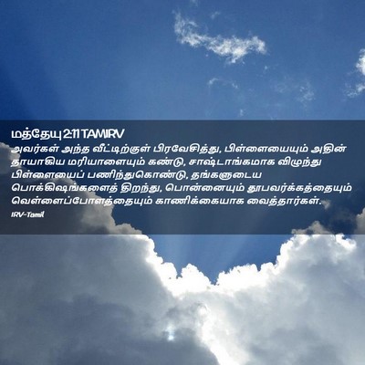 Picture 02 - மத்தேயு 2:11 TAMIRV - அவர்கள் அந்த - Bible Verse Picture