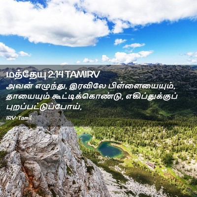 Picture 02 - மத்தேயு 2:14 TAMIRV - அவன் எழுந்து, - Bible Verse Picture