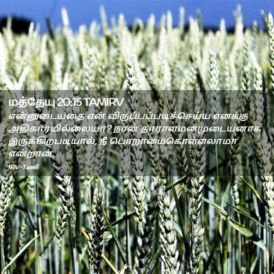 Picture 02 - மத்தேயு 20:15 TAMIRV - என்னுடையதை என் - Bible Verse Picture
