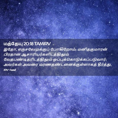 Picture 02 - மத்தேயு 20:18 TAMIRV - இதோ, - Bible Verse Picture