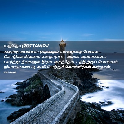 Picture 02 - மத்தேயு 20:7 TAMIRV - அதற்கு அவர்கள்: - Bible Verse Picture