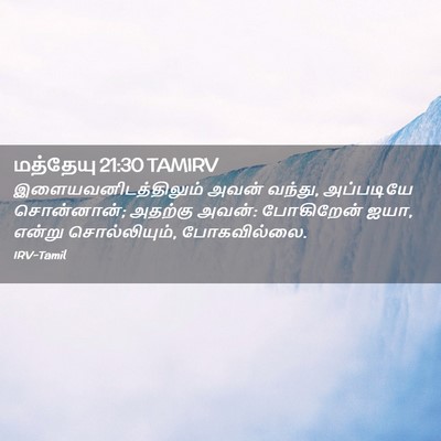 Picture 02 - மத்தேயு 21:30 TAMIRV - இளையவனிடத்திலும் - Bible Verse Picture