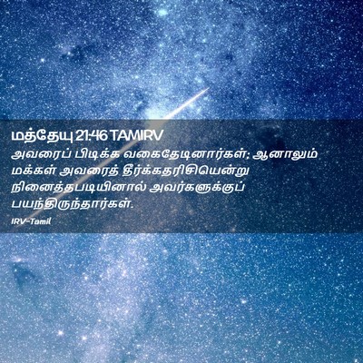 Picture 02 - மத்தேயு 21:46 TAMIRV - அவரைப் பிடிக்க - Bible Verse Picture