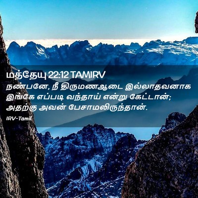 Picture 02 - மத்தேயு 22:12 TAMIRV - நண்பனே, நீ - Bible Verse Picture