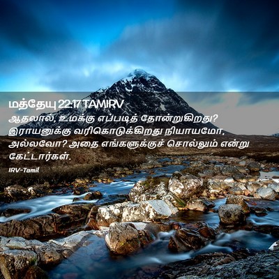 Picture 02 - மத்தேயு 22:17 TAMIRV - ஆதலால், உமக்கு - Bible Verse Picture