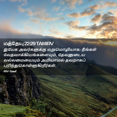 Picture 02 - மத்தேயு 22:29 TAMIRV - இயேசு அவர்களுக்கு - Bible Verse Picture
