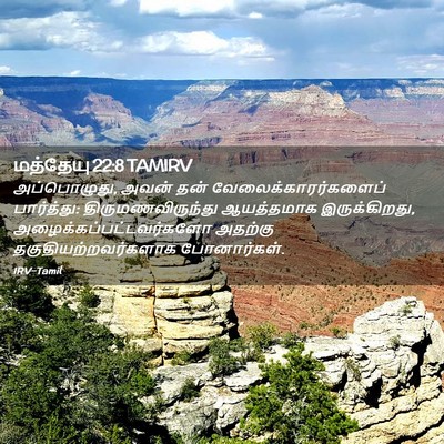 Picture 02 - மத்தேயு 22:8 TAMIRV - அப்பொழுது, அவன் - Bible Verse Picture