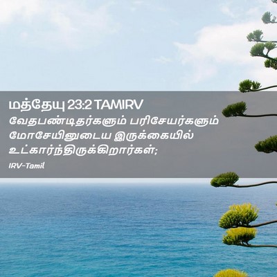 Picture 02 - மத்தேயு 23:2 TAMIRV - வேதபண்டிதர்களும் - Bible Verse Picture