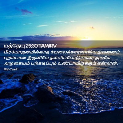 Picture 02 - மத்தேயு 25:30 TAMIRV - பிரயோஜனமில்லாத - Bible Verse Picture