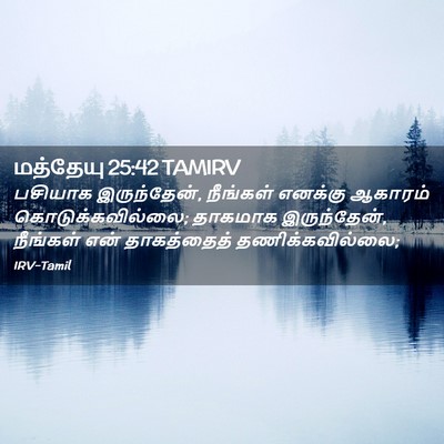 Picture 02 - மத்தேயு 25:42 TAMIRV - பசியாக இருந்தேன், - Bible Verse Picture