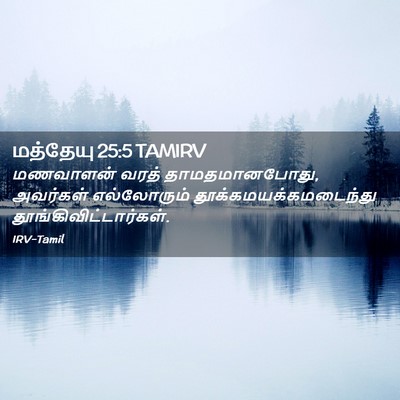 Picture 02 - மத்தேயு 25:5 TAMIRV - மணவாளன் வரத் - Bible Verse Picture
