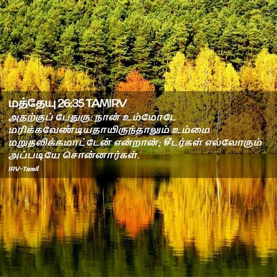 Picture 02 - மத்தேயு 26:35 TAMIRV - அதற்குப் பேதுரு: - Bible Verse Picture