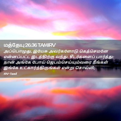Picture 02 - மத்தேயு 26:36 TAMIRV - அப்பொழுது, இயேசு - Bible Verse Picture