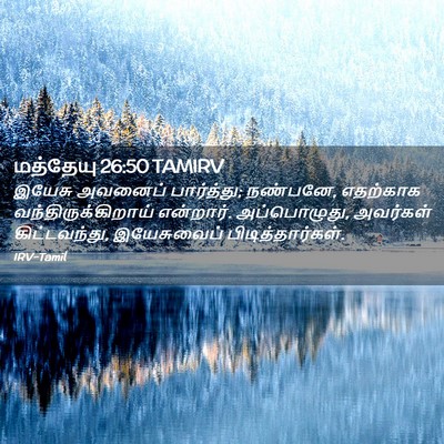 Picture 02 - மத்தேயு 26:50 TAMIRV - இயேசு அவனைப் - Bible Verse Picture