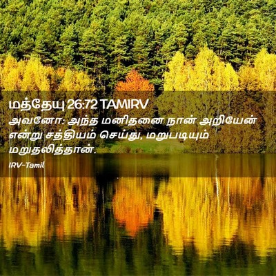 Picture 02 - மத்தேயு 26:72 TAMIRV - அவனோ: அந்த மனிதனை - Bible Verse Picture