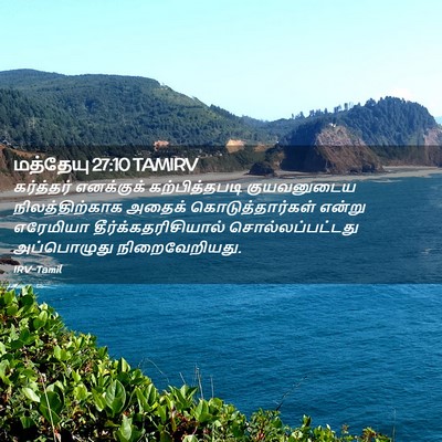Picture 02 - மத்தேயு 27:10 TAMIRV - கர்த்தர் எனக்குக் - Bible Verse Picture