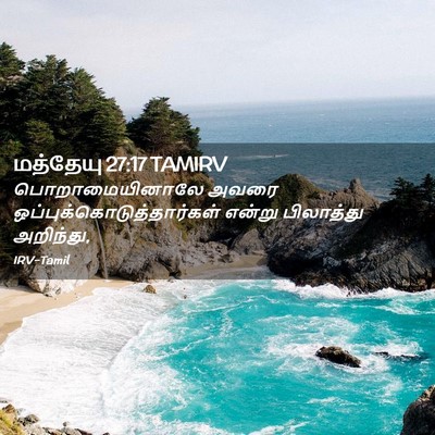Picture 02 - மத்தேயு 27:17 TAMIRV - பொறாமையினாலே அவரை - Bible Verse Picture