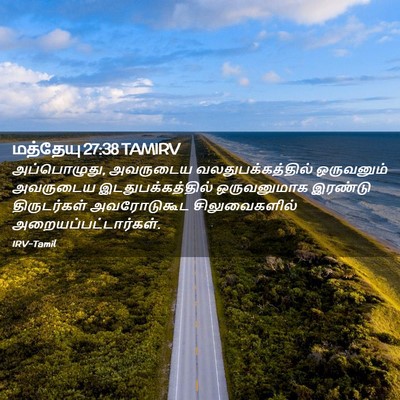 Picture 02 - மத்தேயு 27:38 TAMIRV - அப்பொழுது, - Bible Verse Picture
