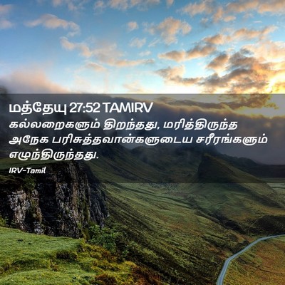 Picture 02 - மத்தேயு 27:52 TAMIRV - கல்லறைகளும் - Bible Verse Picture