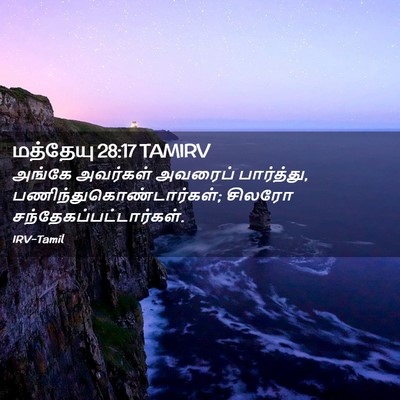 Picture 02 - மத்தேயு 28:17 TAMIRV - அங்கே அவர்கள் - Bible Verse Picture